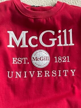 New McGill University sweatshirt xl